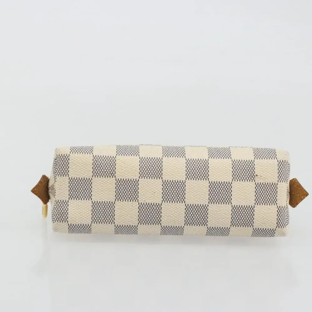 Louis Vuitton Damier Azur Pochette Cosmetic PM Pouch White